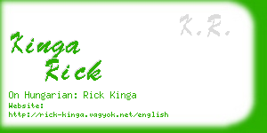 kinga rick business card